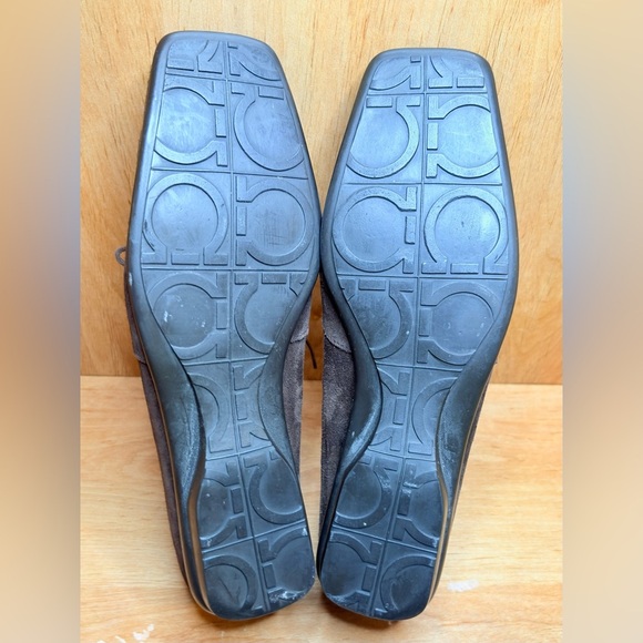 Salvatore Ferragamo Sport Women’s 8.5 Brown Suede Tied Square Toe Loafers Flats - Picture 8 of 9